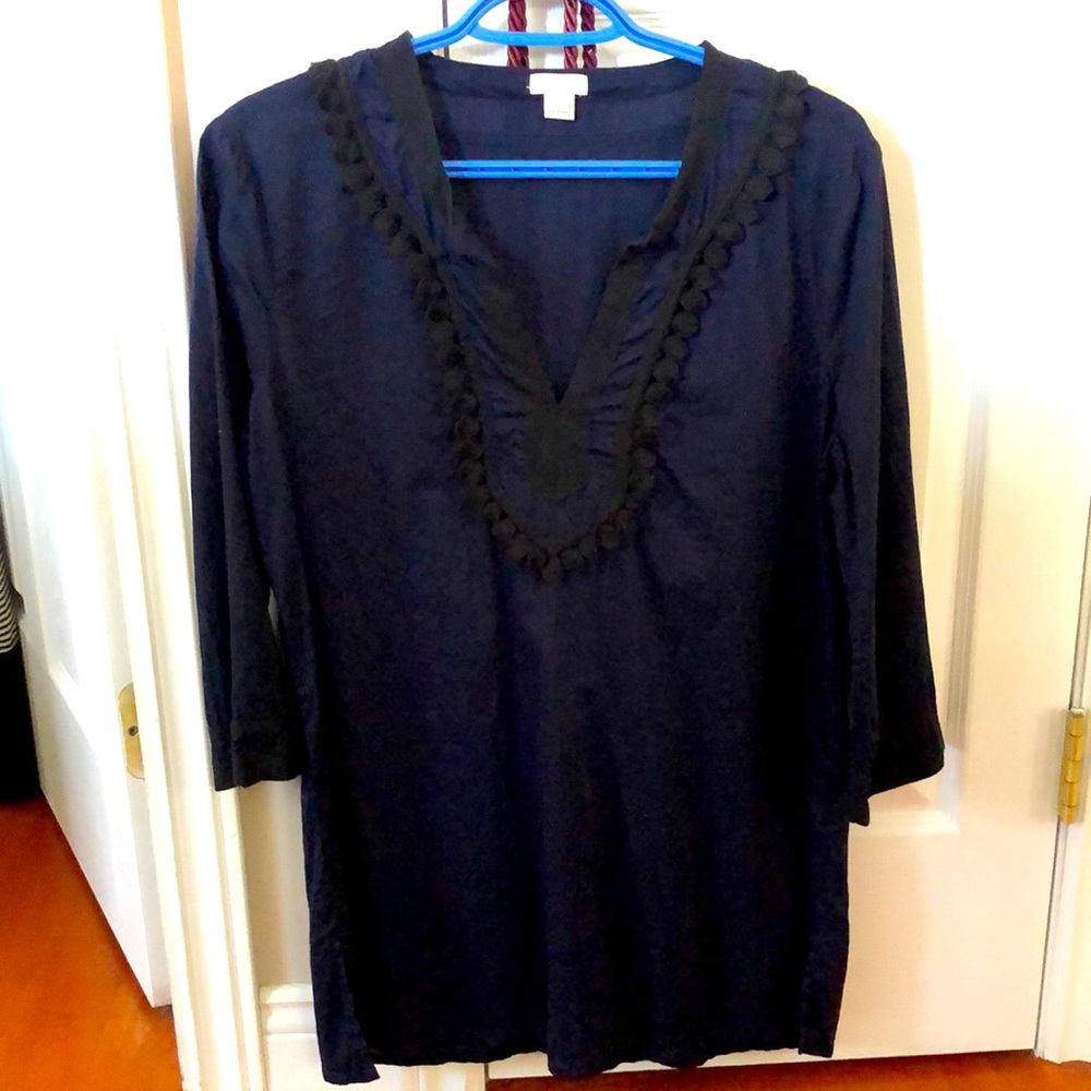 Navy J Crew cotton tunic